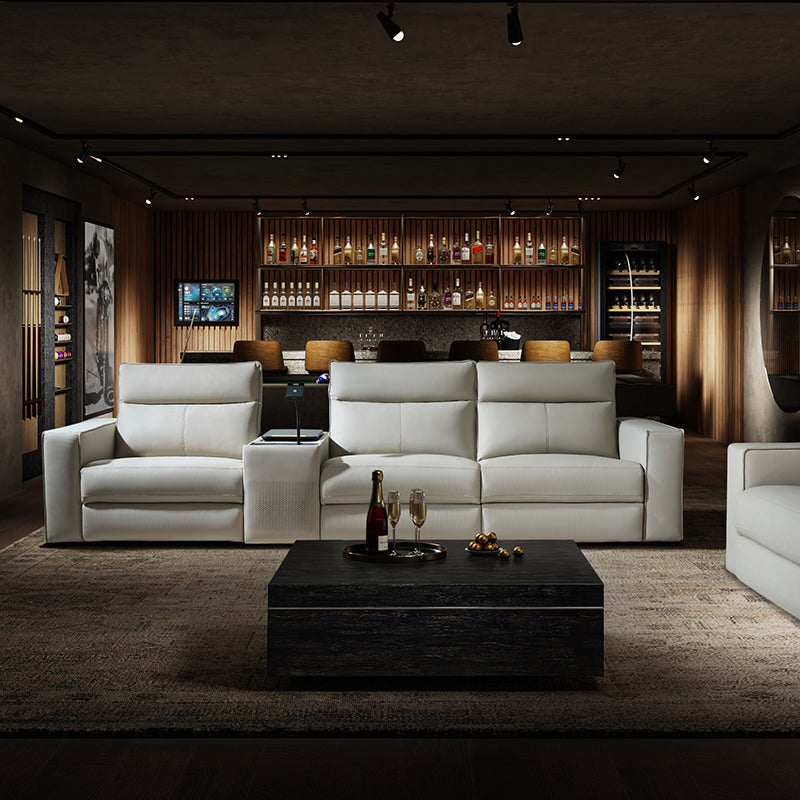 EliteNest Smart Reclining Theater Sofa with Built-in Bluetooth Speakers - Luxury Home Theater Seating for Movie Nights & Gaming Setup