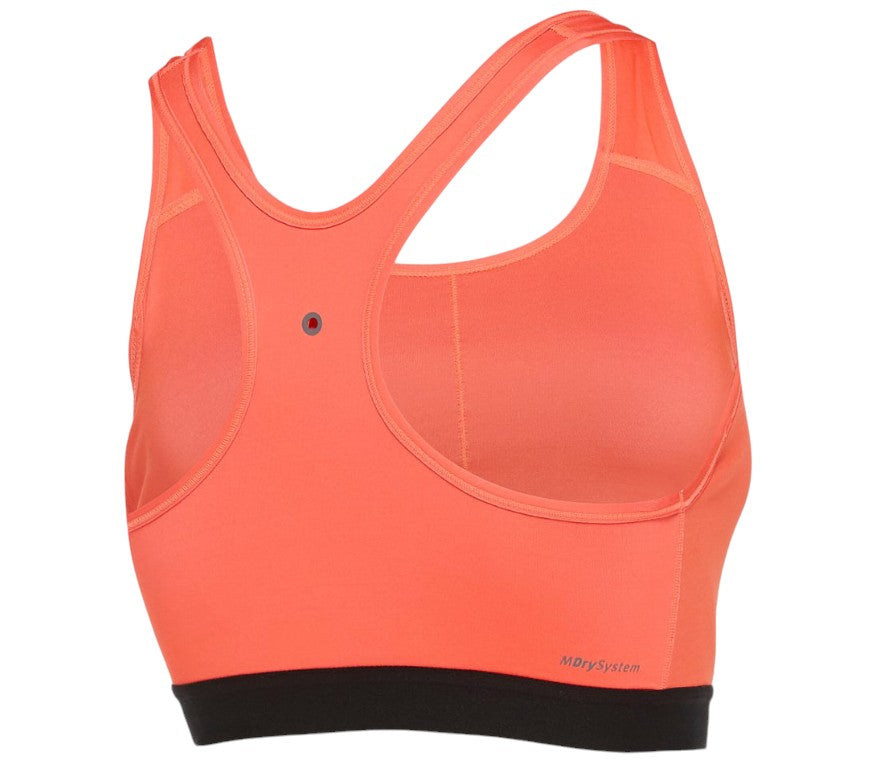 Macron Beatrix Sports Bra for Women - High Support Workout Bra in Coral - Perfect for Running, Yoga & Gym Fitness