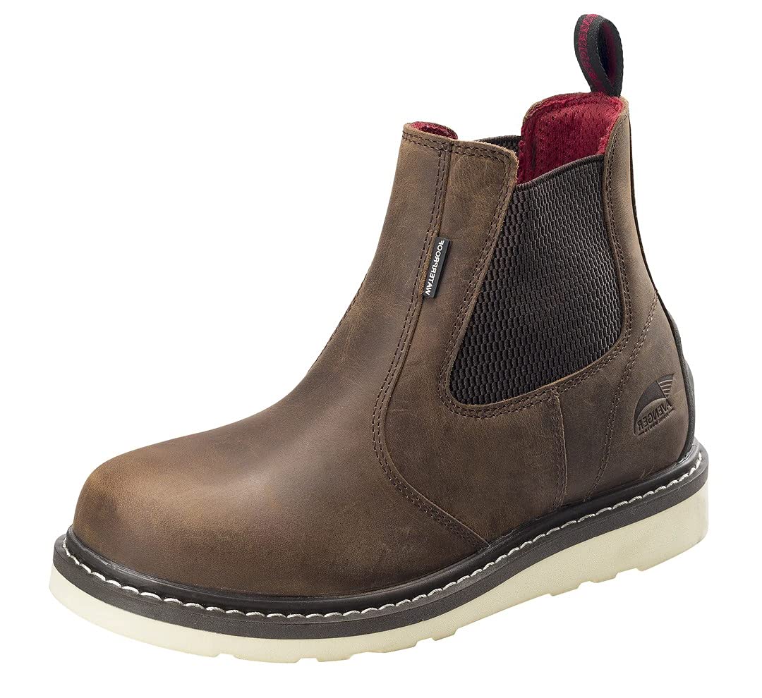 Avenger Men's Industrial Work Boots - Steel Toe, Slip Resistant, Comfortable Wedge Sole for Construction & Warehouse Workers - Perfect for Heavy Duty Jobs & Outdoor Work