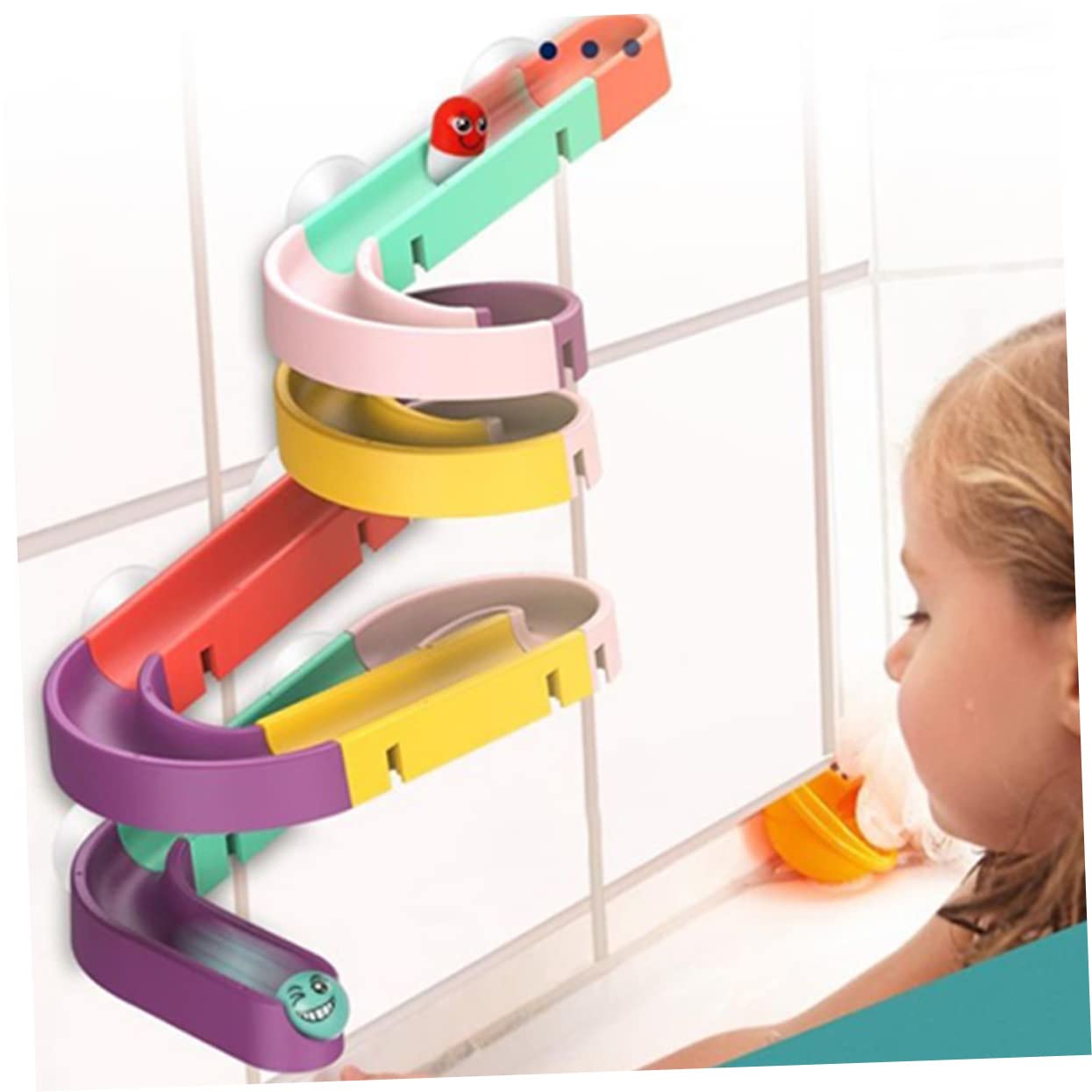 FAVOMOTO 2 Sets Kids Bath Toys with Race Track - Fun Water Play Toys for Toddlers & Babies | Bathtub, Pool & Outdoor Water Activity Toys