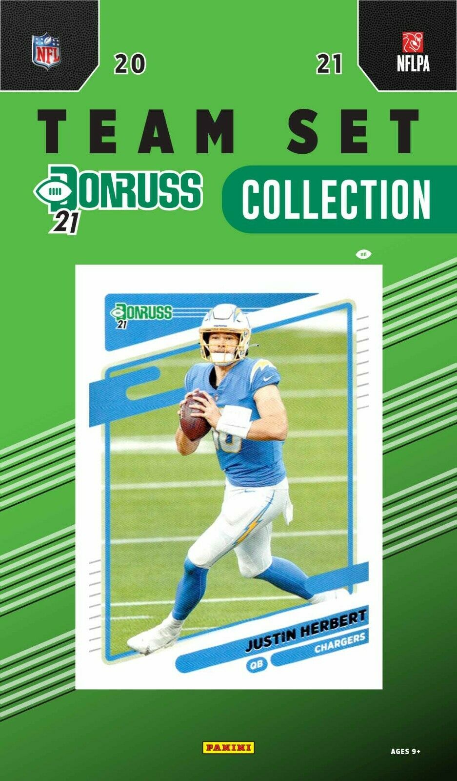 2021 Donruss NFL LA Chargers Team Set - Official Trading Cards for Football Fans & Collectors - Perfect for Sports Memorabilia, Gifts, and Game Day Decor