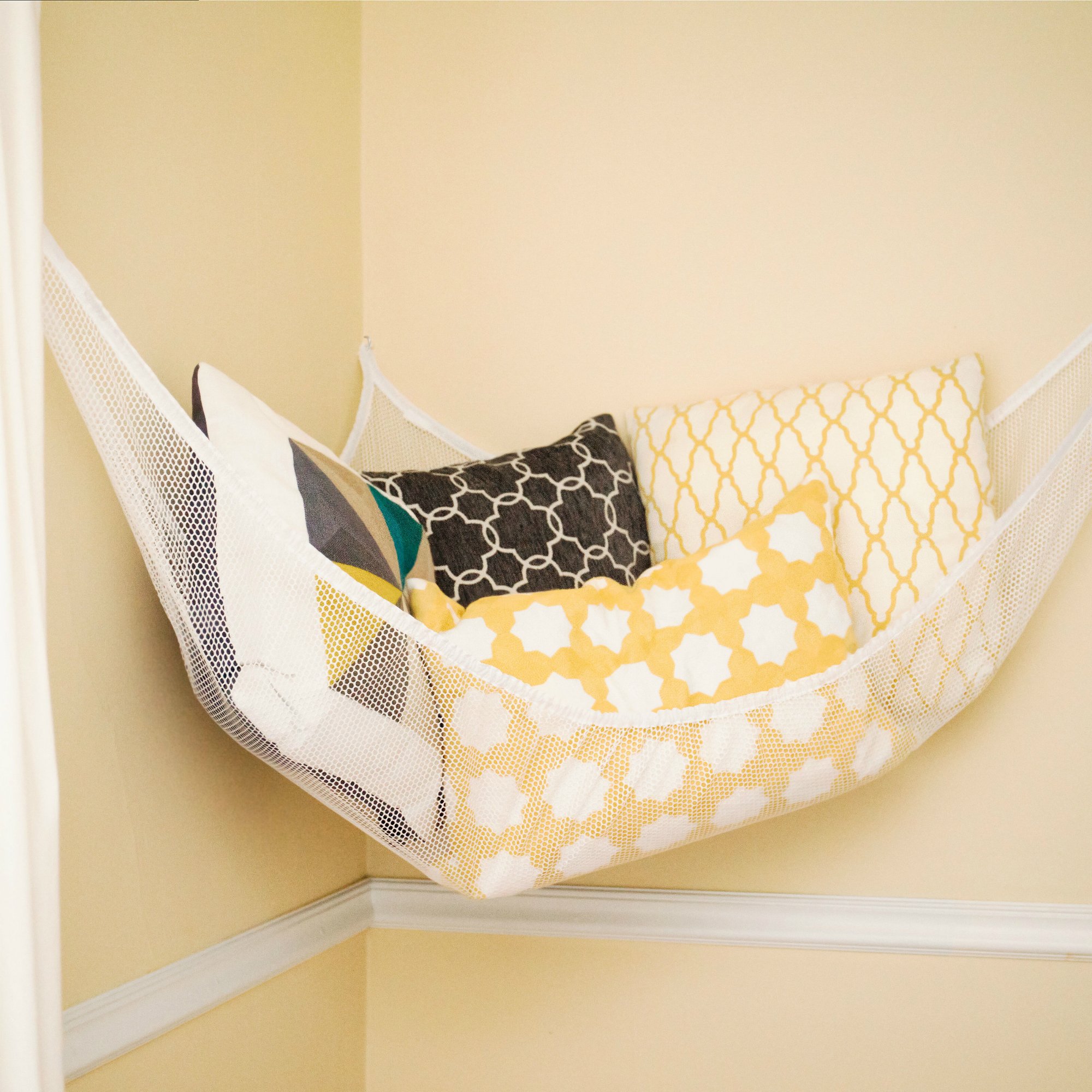 Jumbo 6' Mesh Stuffed Animal Hammock & Toy Storage Net - Wall Mounted Organizer for Plush Toys, Pool Toys, Sports Gear, Baby Items (Safe for Kids) - Perfect for Bedrooms, Playrooms & Nursery Organization