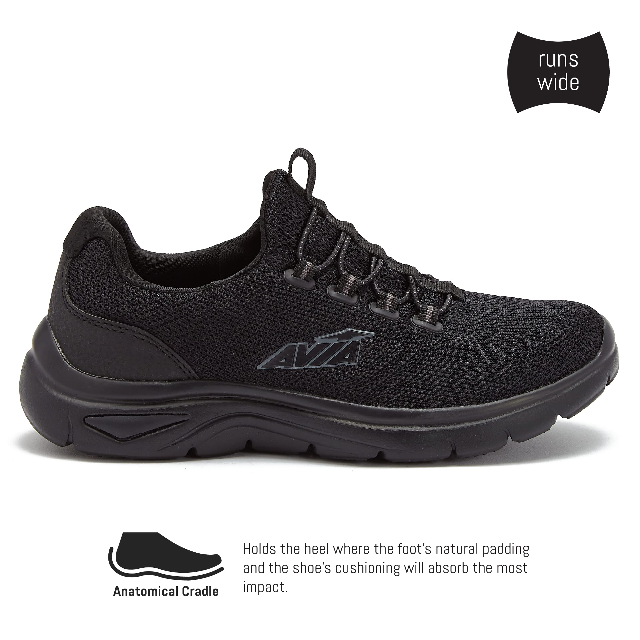 Avia Junction Women's Slip On Sneakers - Comfortable Memory Foam Walking Shoes, Breathable No Lace Casual Sneakers for Women | Perfect for Walking, Travel & Everyday Wear