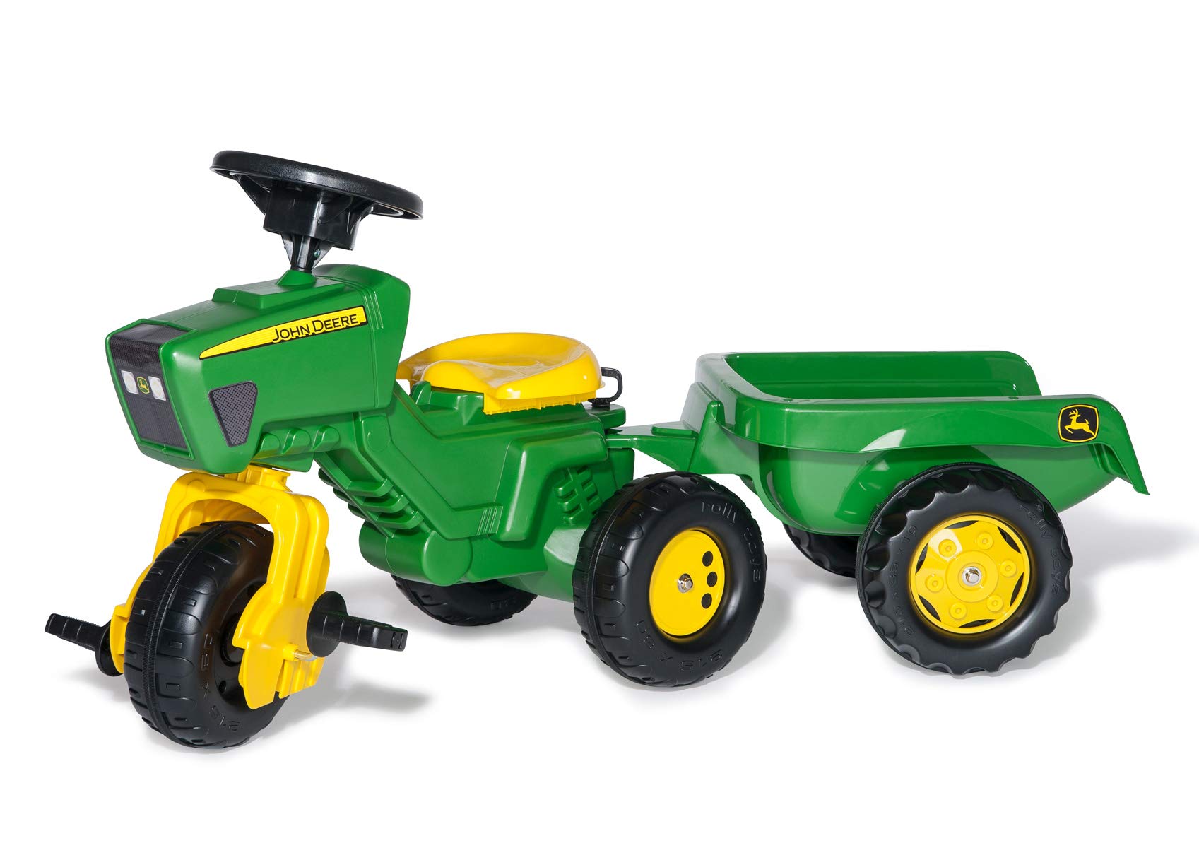 John Deere Tractor-Shaped Tricycle with Sound for Kids - Rolly Toys 052769 - Imported from Germany - Perfect for Outdoor Play and Pretend Farming Fun