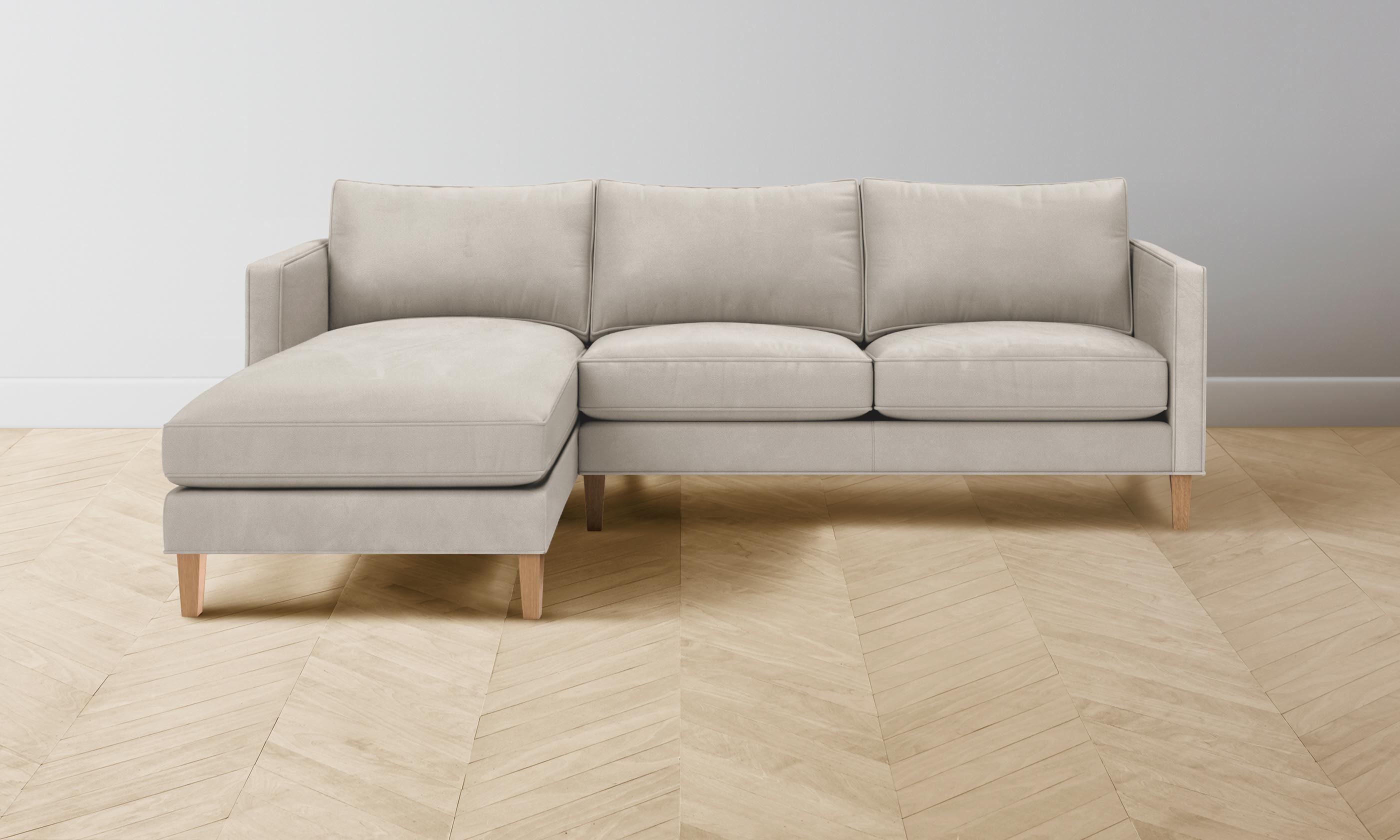 Premium Crosby Sectional Sofa - Genuine Nubuck Leather Upholstery, Modern Sail Design for Living Room & Lounge Comfort
