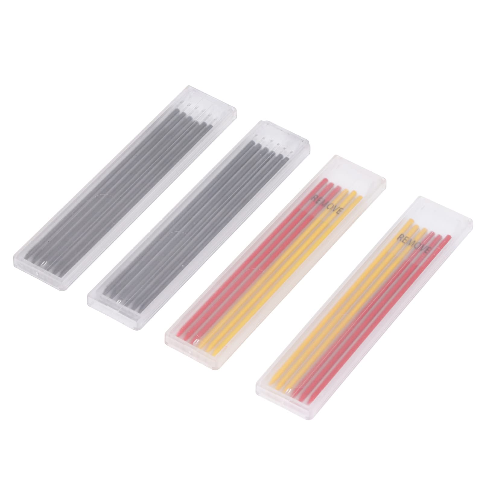 Carpenter Pencil Refills 24-Pack - Graphite, Wax, Red, Yellow & Black Wood Marking Pencils for Woodworking, Carpentry & DIY Projects | Perfect for Measuring, Marking & Labeling Lumber