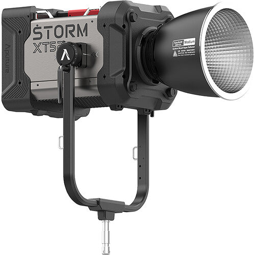 Aputure STORM XT52 Professional LED Monolight - 500W Full White Point Source Light with Dual Flight Case Kit (Bare Ends Cable Included) - Perfect for Studio Photography, Video Production, and Live Streaming