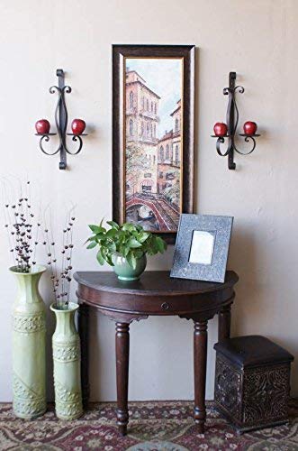 Iron Wall Candle Sconce Set - Rustic Home Decor for Living Room & Bedroom