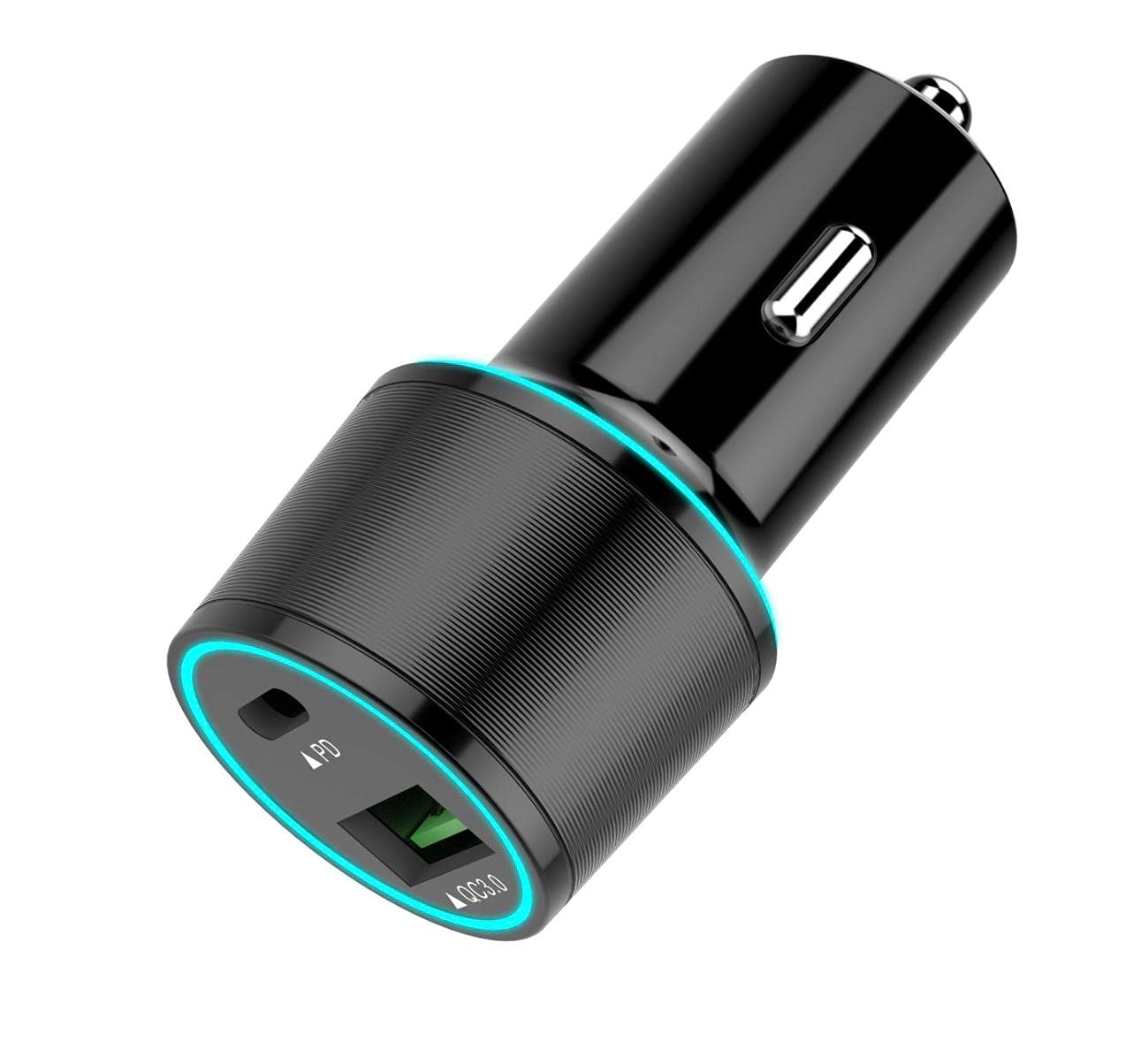 21W USB C Car Charger with PD 3.0 - Fast Charging Compatible with iPhone 15/14/13, Samsung Galaxy, Meizu 18 & More - Includes 3.3FT USB C to C PD Cable - Perfect for Road Trips & Daily Commute (Black)
