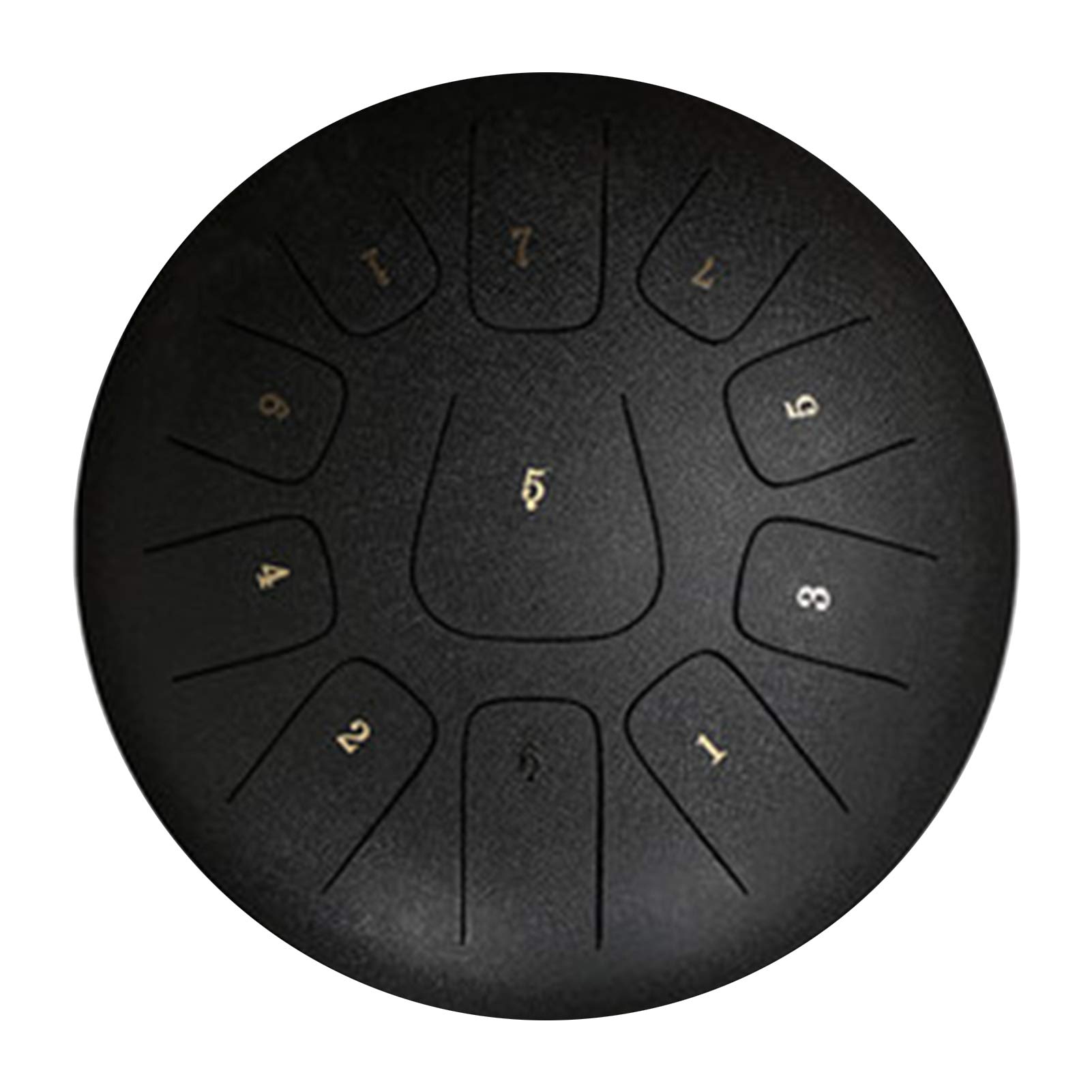LAErper 10-Inch Steel Tongue Drum - 11-Note C Key Handpan Percussion Instrument with Mallets & Carry Bag | Professional German-Made Healing Drum for Music Therapy, Meditation & Sound Healing (Black)