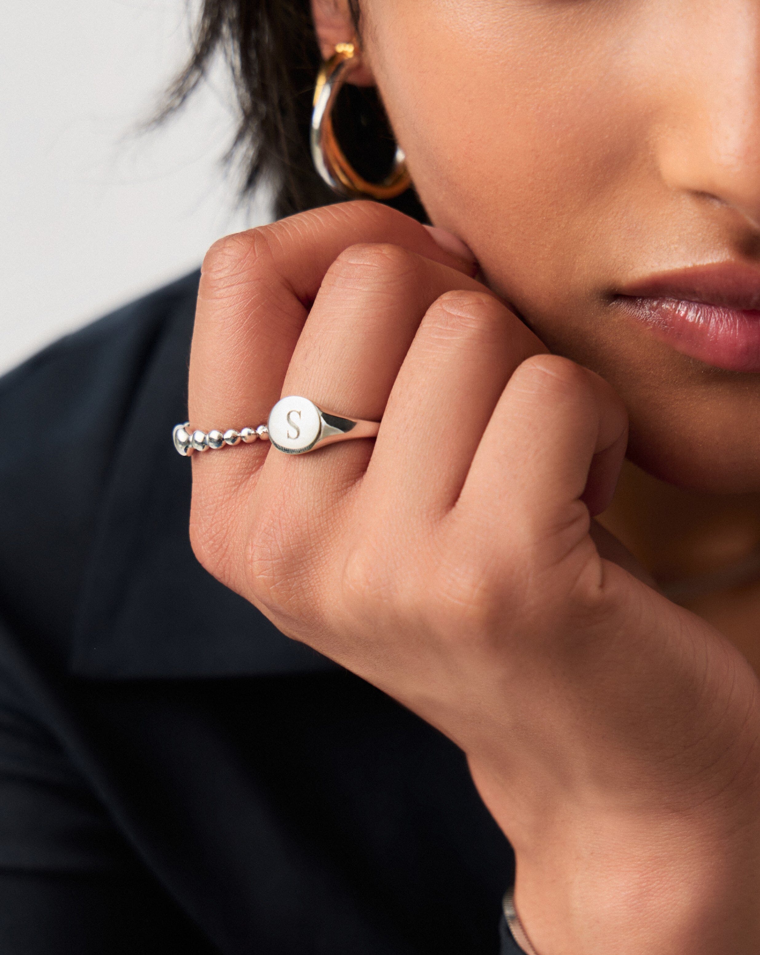 Custom Engraved Sterling Silver Signet Ring for Men & Women - Personalized Monogram, Initials, or Symbol - Perfect for Gifts, Weddings, and Special Occasions