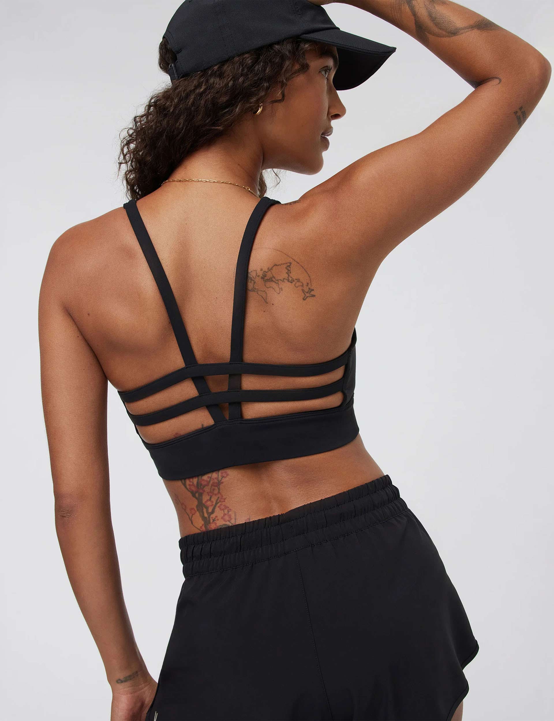 Yosemite Longline Bra for Women - Comfortable & Supportive Black Sports Bra - Perfect for Yoga, Running & Workouts