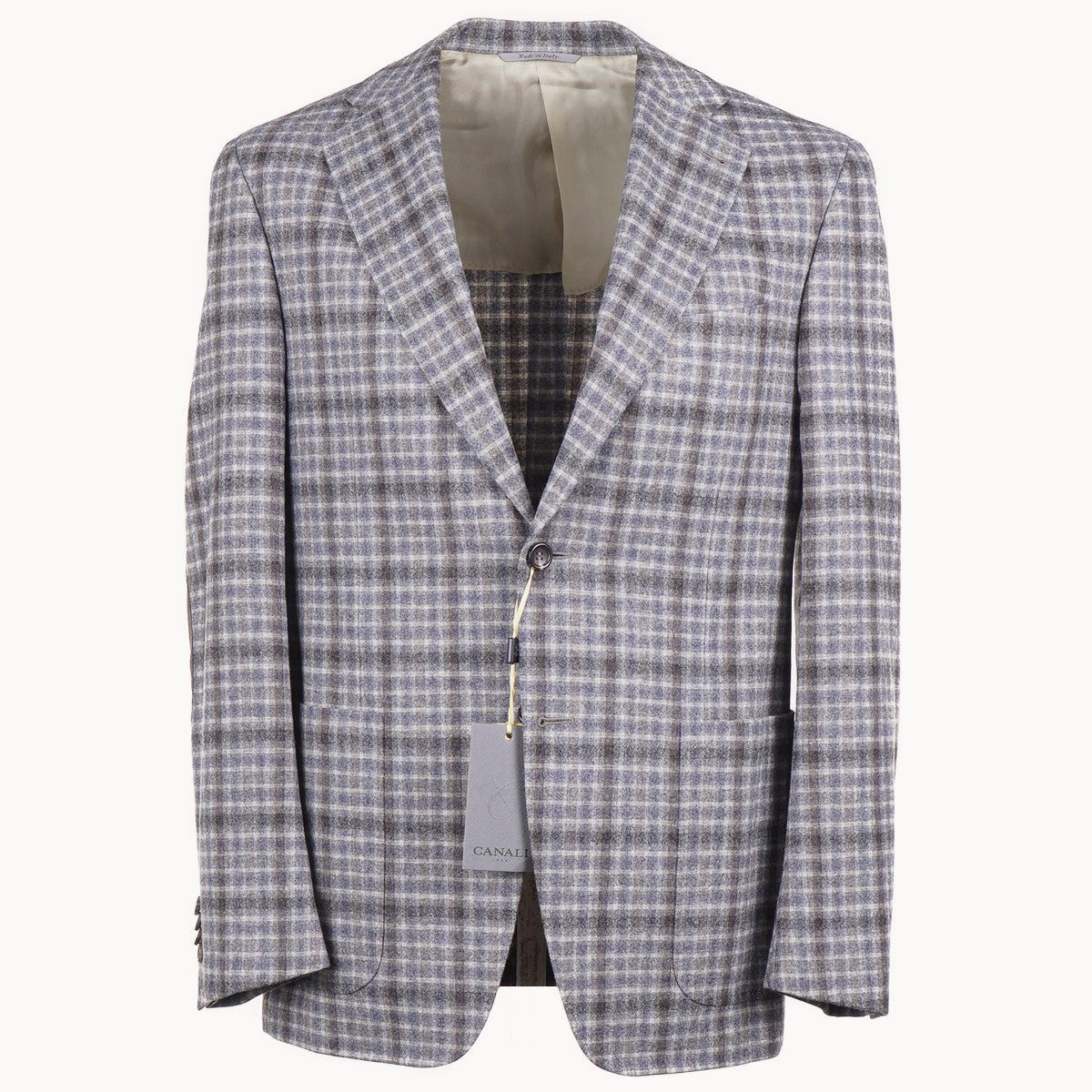 Canali Men's Flannel Wool 'Kei' Sport Coat - Premium Tailored Blazer for Business, Office & Formal Occasions