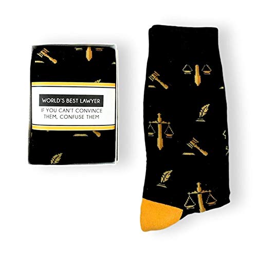 Funny Lawyer Gifts for Men & Women - Novelty Law and Order Justice Socks - Perfect for Graduation, Appreciation & Courtroom Humor - Comfortable & Unique Attorney Present for Legal Professionals