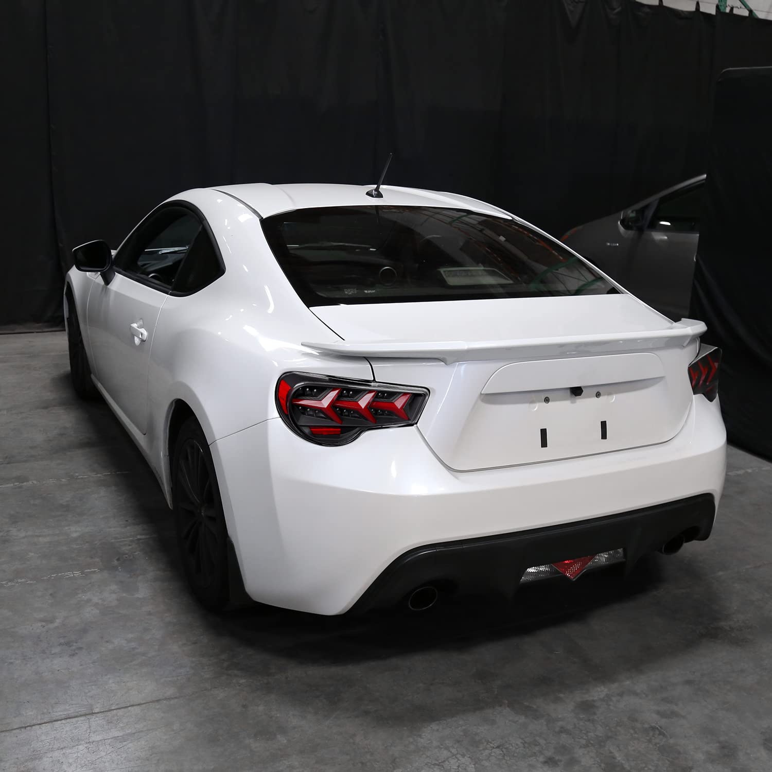 Spec-D Tuning Black LED Tail Lights with Sequential Turn Signals - Compatible with 2013-2016 Scion FR-S & Subaru BRZ - Left & Right Pair Assembly - Upgrade Your Car's Rear Lighting for Enhanced Style and Safety