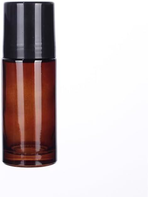 2Pcs 50ml Brown Glass Essential Oil Roller Bottles - Refillable Roll On Bottles for Aromatherapy, Perfume & DIY Skincare - Perfect for Travel, Home Use & Gifts