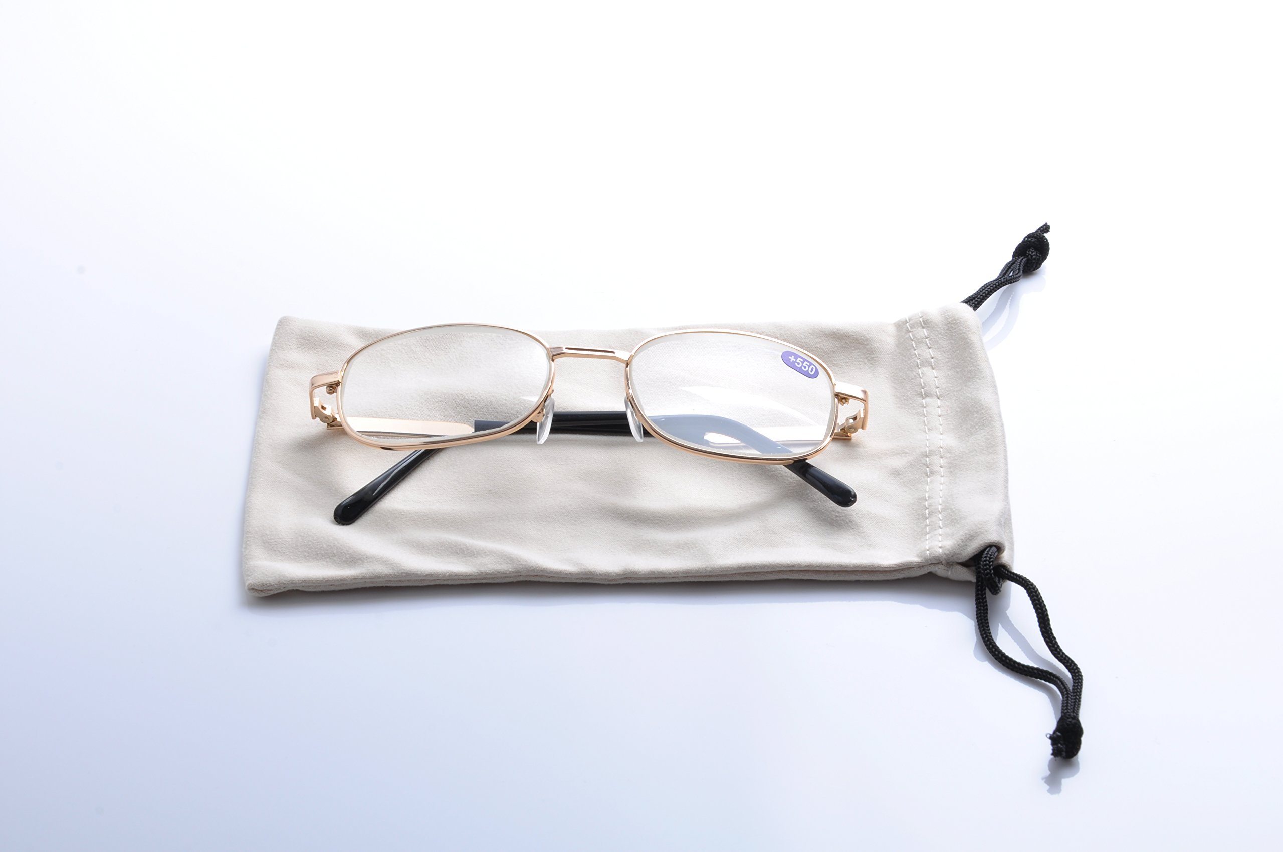Premium Metal Full Rim Reading Glasses for Men & Women - Lightweight Comfortable Eyewear for Reading, Computer Use & Daily Activities