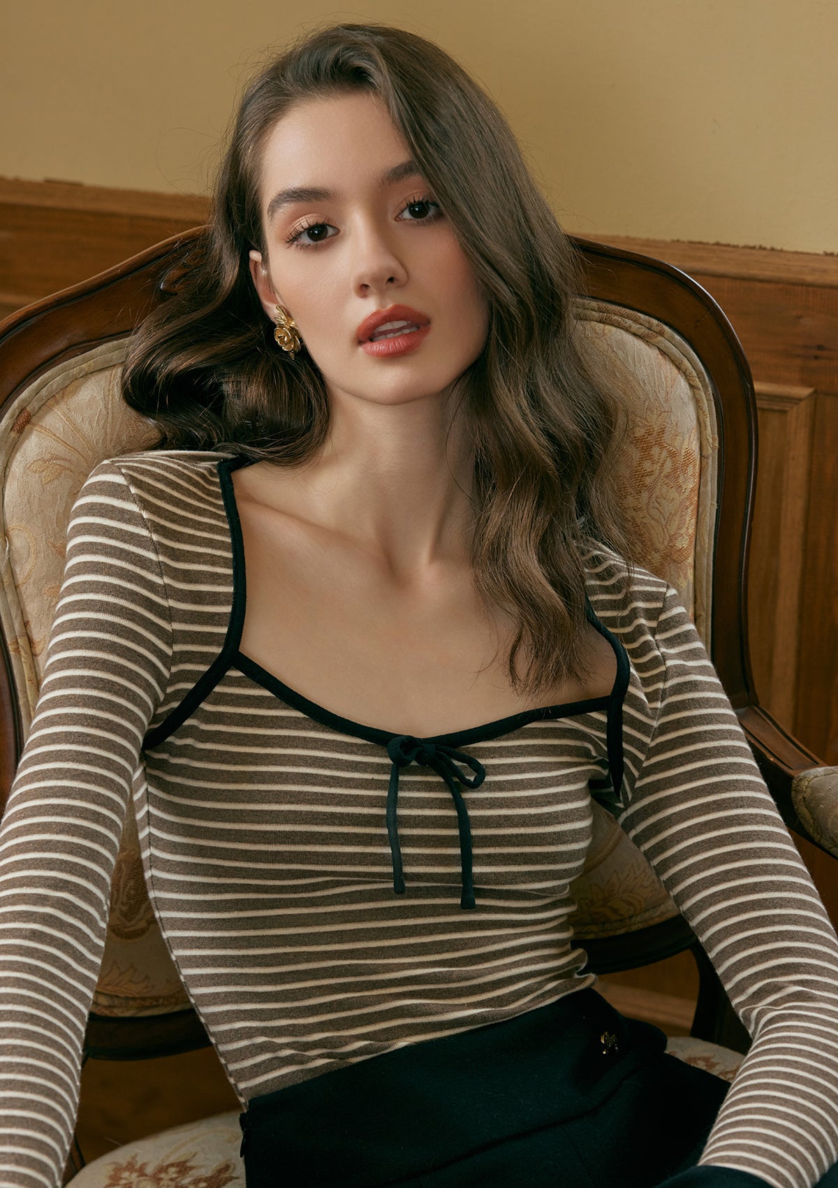 New York Girl Striped Underlay - Fashionable & Comfortable Layering Piece for Women | Perfect for Casual Wear, Layering Outfits & Everyday Style