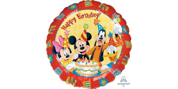 Mickey & Friends Happy Birthday Party Decorations - Disney Themed Balloons, Banners & Tableware for Kids Birthday Celebrations