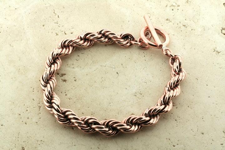 Copper Rope Link Bracelet for Women - Elegant Handmade Jewelry for Casual & Formal Wear