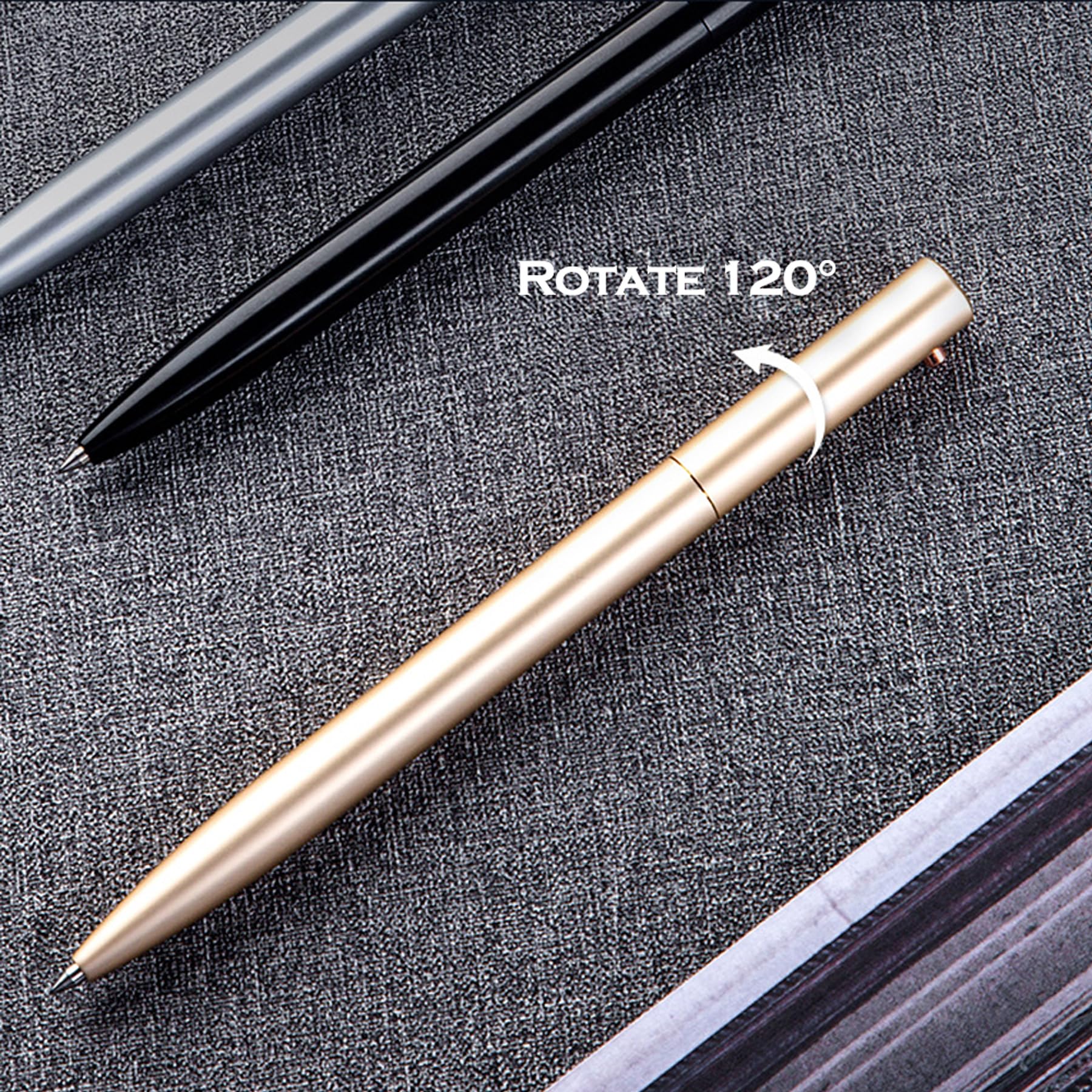 DUNBONG Retractable 0.5mm Medium Point Ballpoint Pen - Smooth Black Gel Ink Refill (Blue Barrel) - Perfect for Office, School, Note Taking & Gift Giving