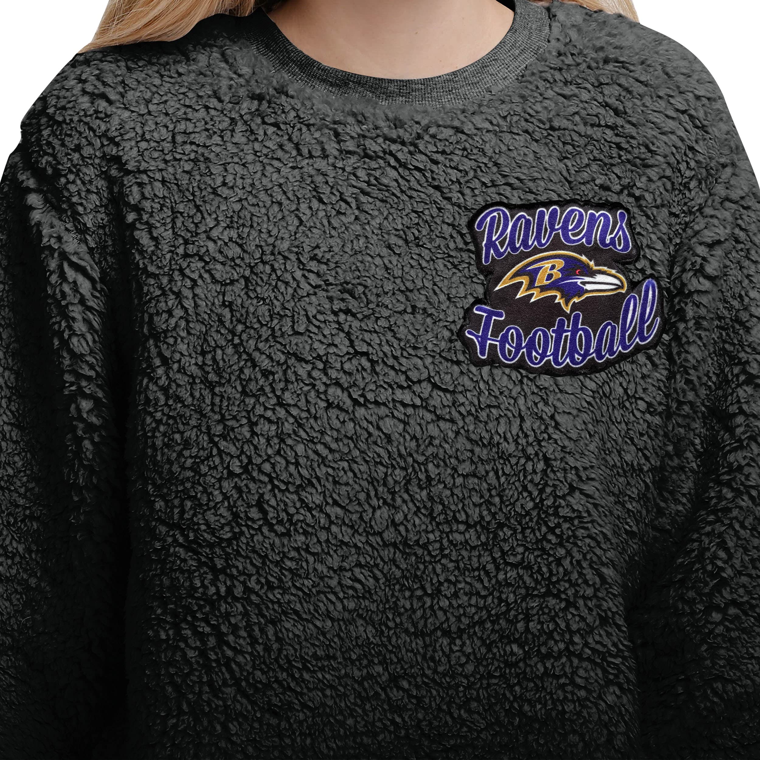FOCO Women's NFL Team Logo Sherpa Sweater & Sweatpants Lounge Set - Cozy Fleece Outfit for Football Fans, Winter Loungewear, Game Day Pajamas, Christmas Gift for Her
