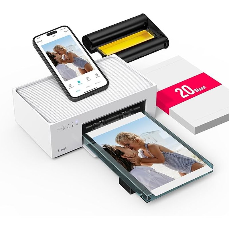 Liene Amber 4x6 Instant Photo Printer - Portable Wireless Bluetooth Photo Printing for iPhone & Android - Perfect Gift for Teenagers, Travel, Parties & Scrapbooking
