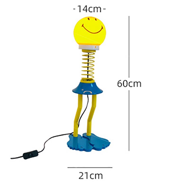 Kids Smiley Face Floor Lamp - Adjustable LED Standing Light for Nursery, Bedroom & Playroom | Modern Night Light for Children's Room Decor