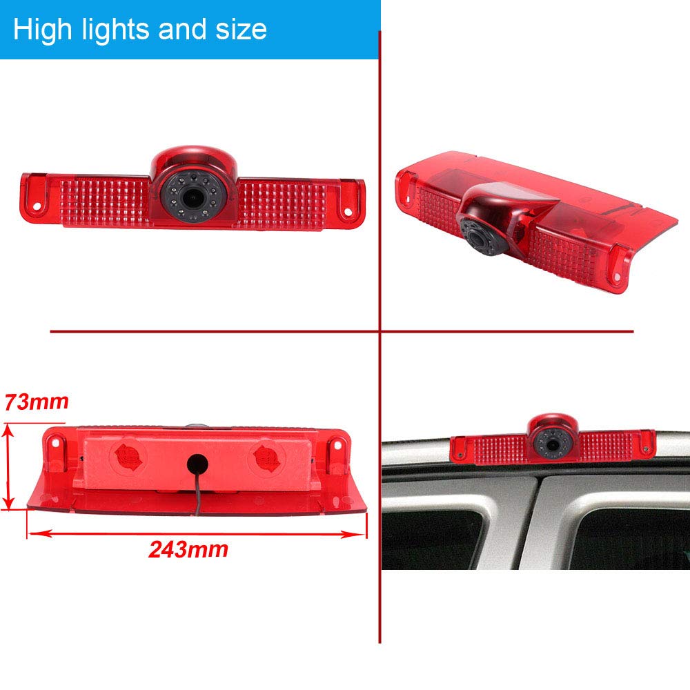 HD Roof Top Mount Brake Lamp Camera with 7