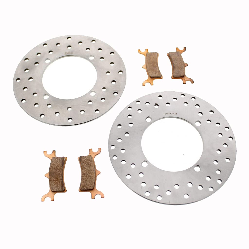 2015 Polaris Sportsman 570 ATV Rear Brake Rotors & Pads Set - Durable Off-Road Braking System for Forest Trails & Mud Riding