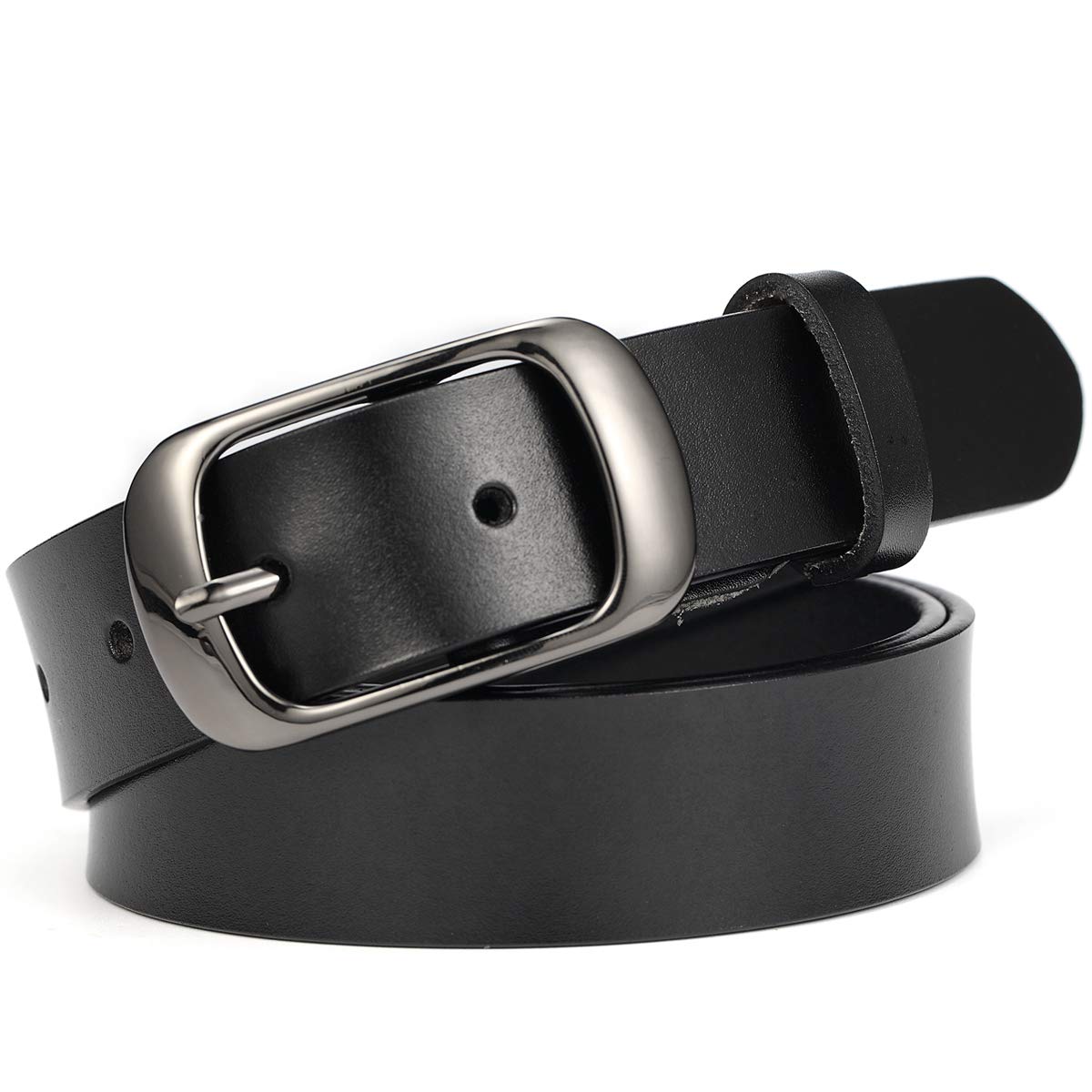 McFanBe Women's Genuine Leather Belt - 1.1 Inch Width Fashion Accessory for Jeans, Dresses & Pants | Perfect for Casual, Office & Special Occasions