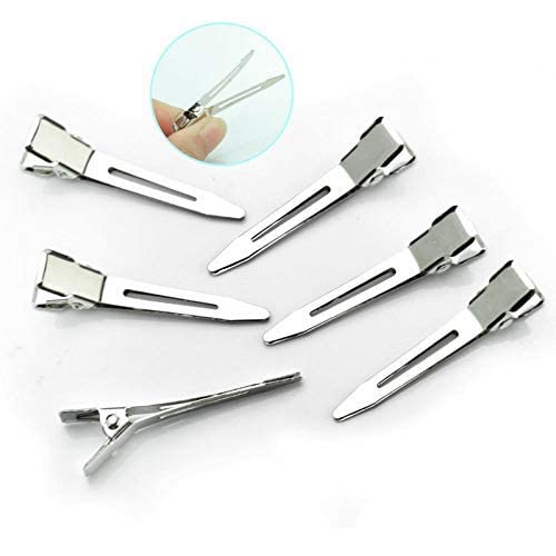 APOEM 60-Piece Professional Steel Hair Clips Set - Silver Duck Salon Hairdressing Clips for Women & Girls - Durable Hair Styling Accessories for Salon, Home Use & DIY Hairstyles