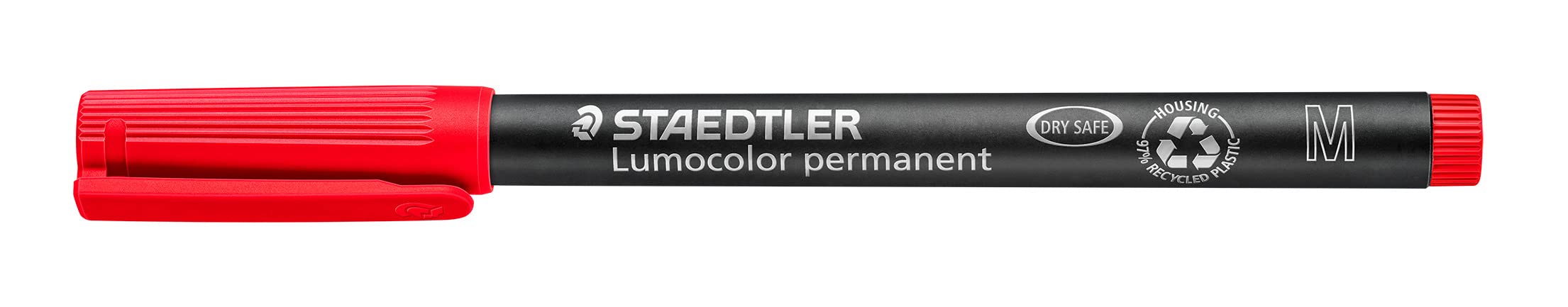 Staedtler 317-2 Lumocolor Universal Permanent Medium Pens - Red, Pack of 10 (317-2 VE) | Waterproof & Fade-Resistant Markers for Office, School & Art Projects