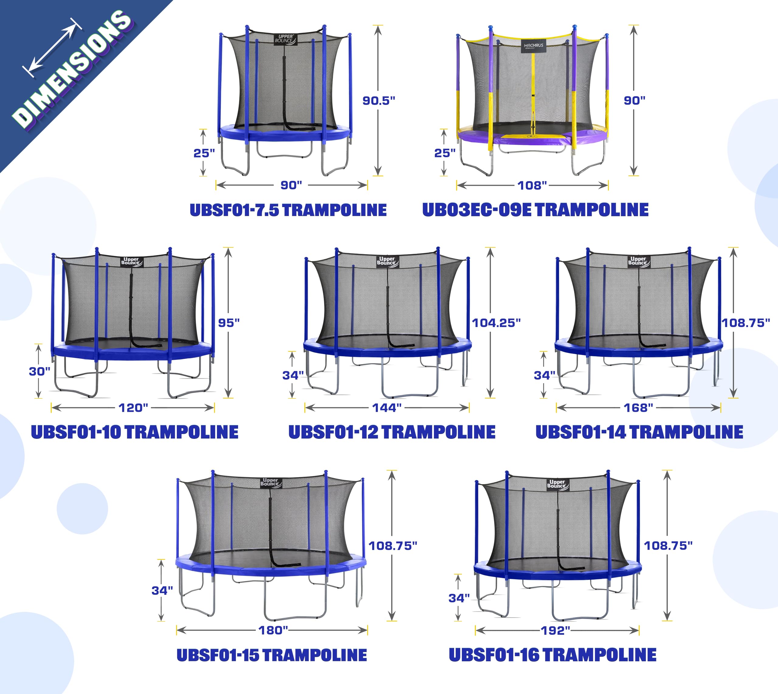 Upper Bounce Mini Trampoline for Adults & Kids - Foldable Rebounder for Indoor/Outdoor Fitness Exercise with Adjustable Bar & Safety Pad - Perfect for Home Workouts, Backyard Fun & Physical Therapy
