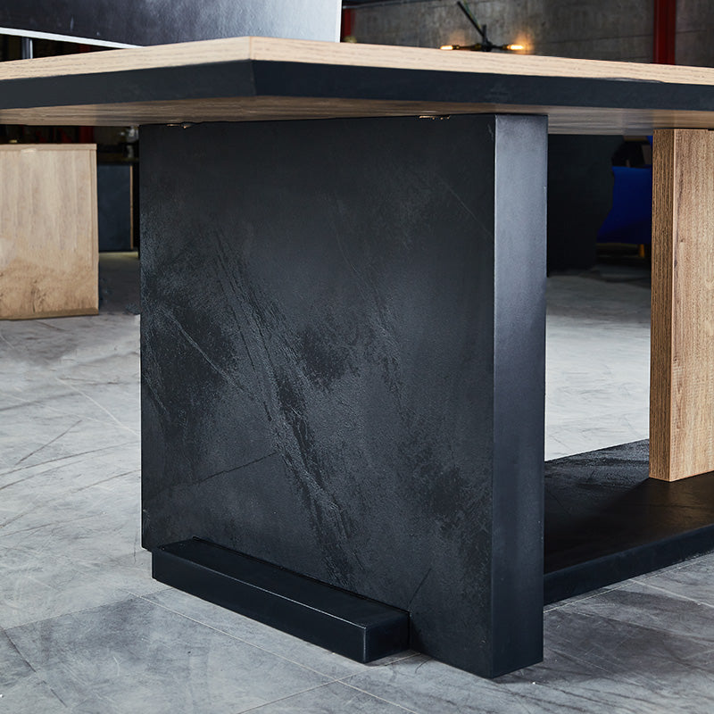Premium ZEA Boardroom Conference Table 2.4M (8ft) - Warm Oak & Black Finish - Ideal for Office Meetings, Corporate Presentations & Executive Workspaces