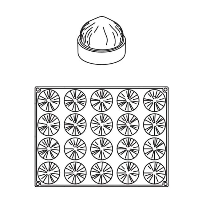 Pavoflex Noisette 20 Forms - Professional Pastry Molds for Cedric Grolet Style Desserts | Perfect for Macarons, Chocolate Bonbons & French Patisserie