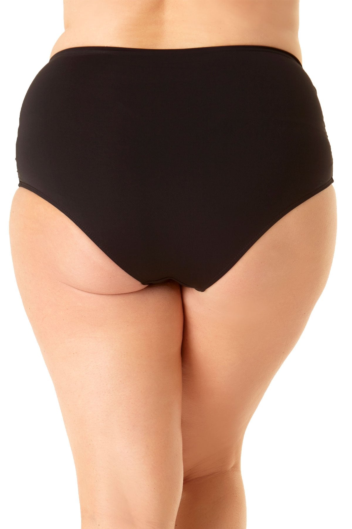 Anne Cole Plus Size Convertible High Waist Shirred Swim Bottoms for Women - Perfect for Beach Vacations & Poolside Relaxation
