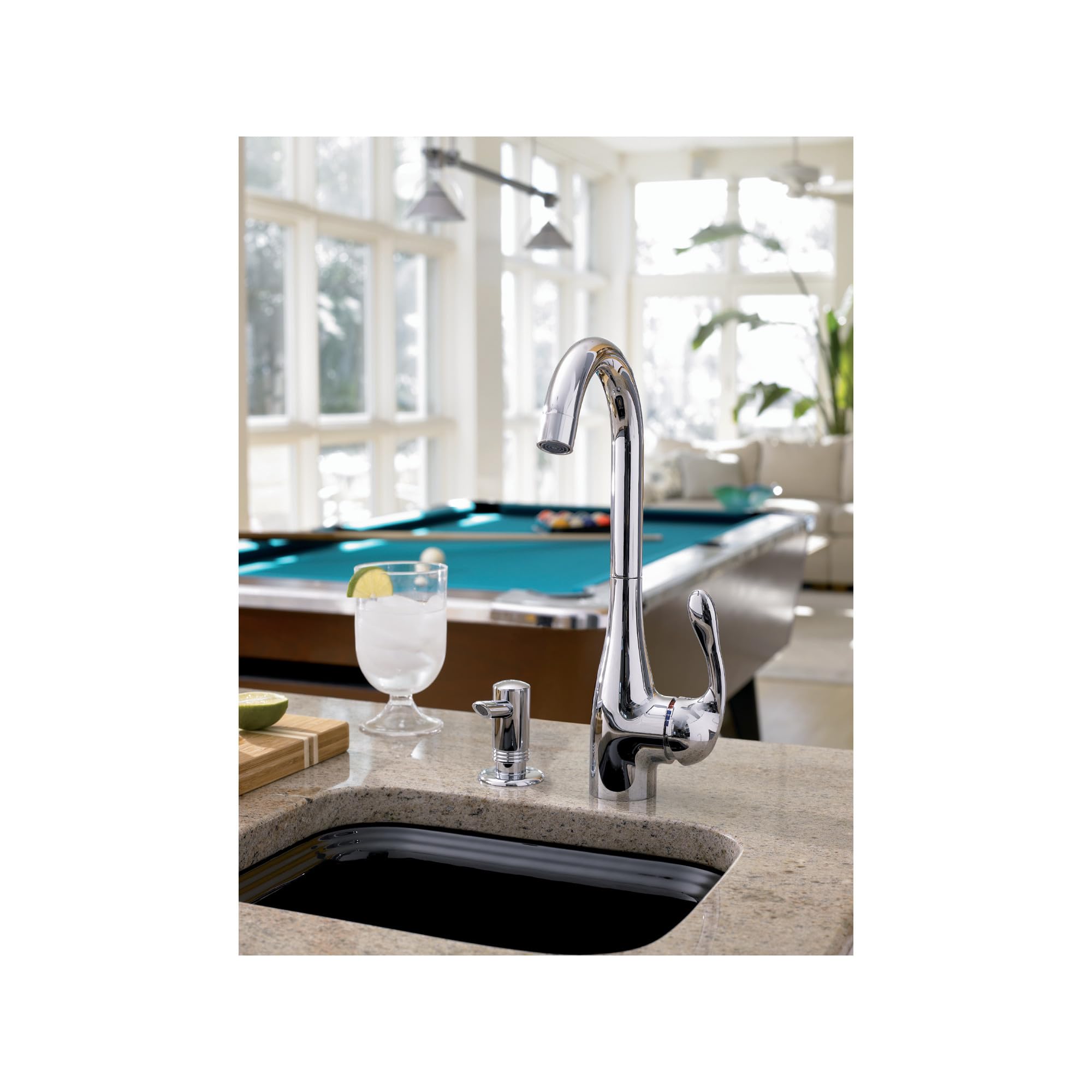 Hansgrohe Allegro E Chrome Bar Kitchen Faucet - Single Hole Bar Sink Faucet with High Arc Spout, Brushed Nickel Finish (Model 14801001) - Perfect for Small Kitchens, Wet Bars, and Prep Sinks