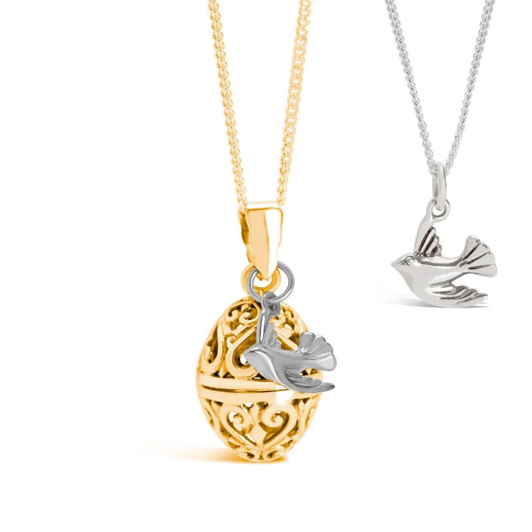 Elegant Gold Bird Locket with Secret Message Compartment - Perfect Gift for Valentine's Day, Anniversary & Mother's Day