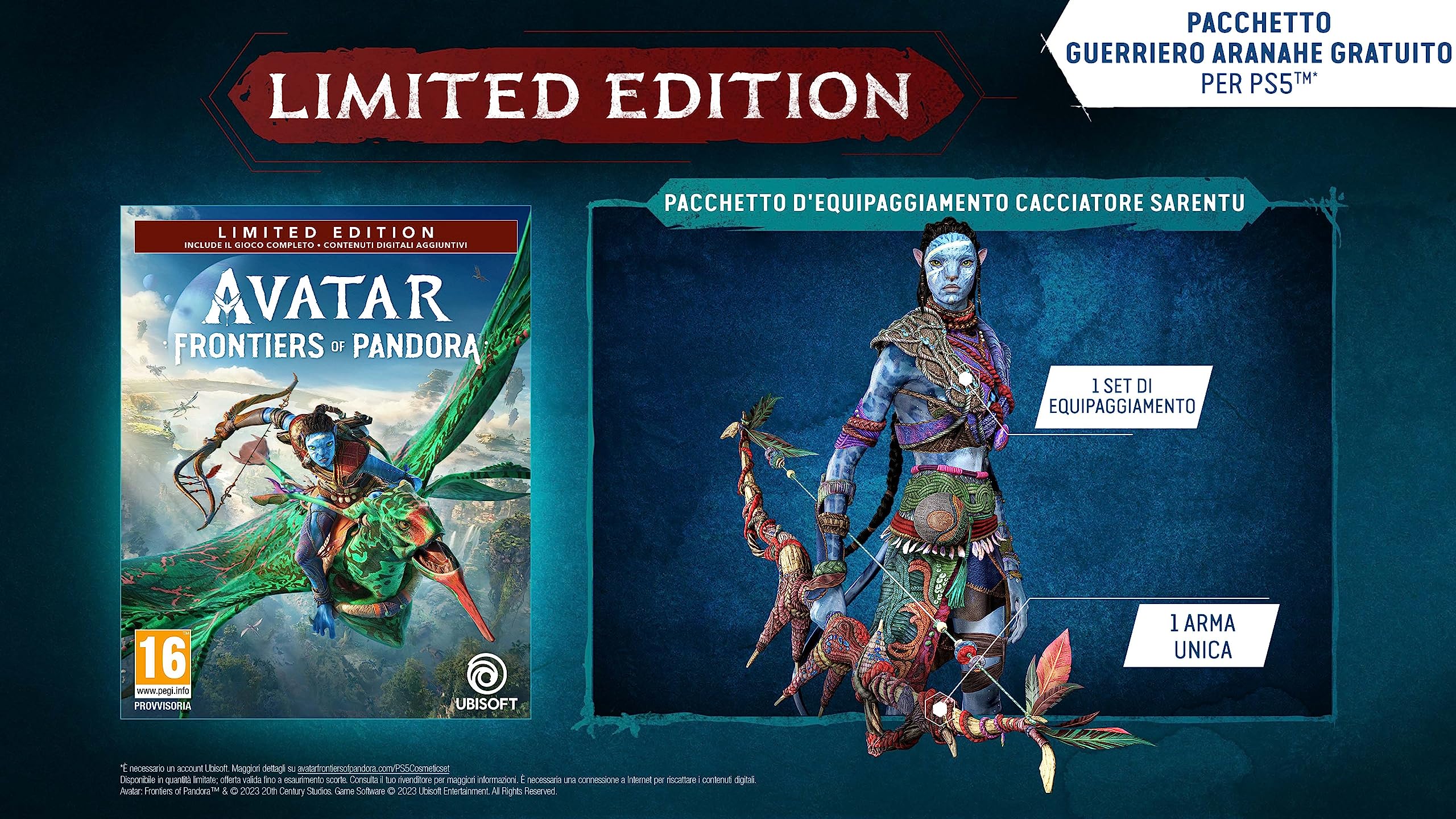 Avatar: Frontiers of Pandora Limited Edition - PS5 Exclusive Collector's Bundle | Amazon Exclusive | Action-Adventure Game for PlayStation 5 | Perfect for Fans & Collectors | Immersive Pandora Exploration Experience