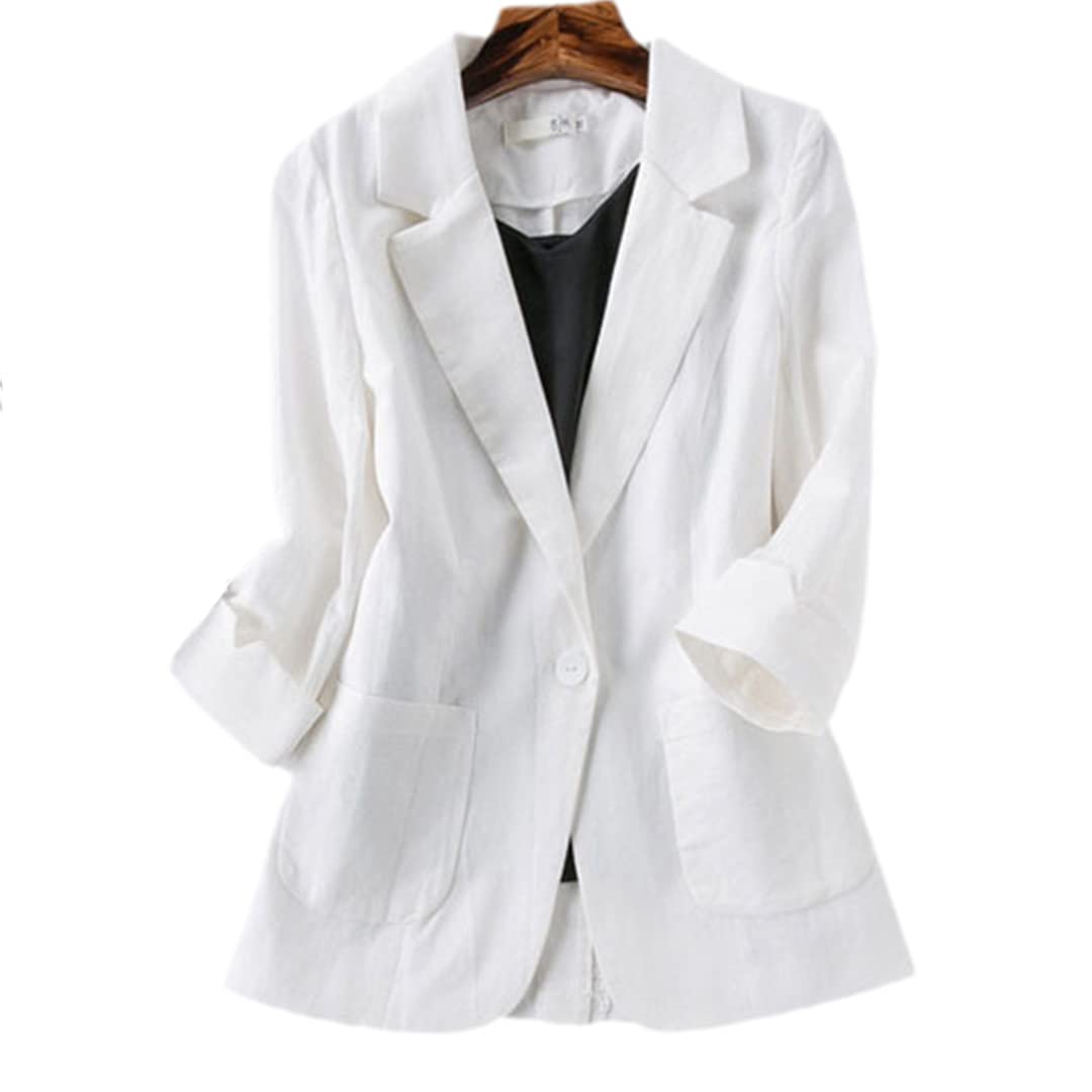 100% Linen Women's Suits - Summer Blazers, Oversized Cropped Jackets for Women | Breathable & Lightweight Office Wear, Casual Outfits & Beach Cover-Ups