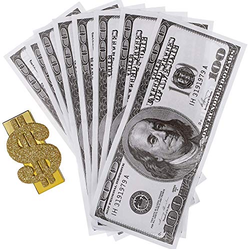 50 Pcs Fake Money Bundle with Money Clip - Realistic Prop Cash for Movies, Parties & Magic Tricks | Perfect for Film Props, Prank Gags & Themed Events