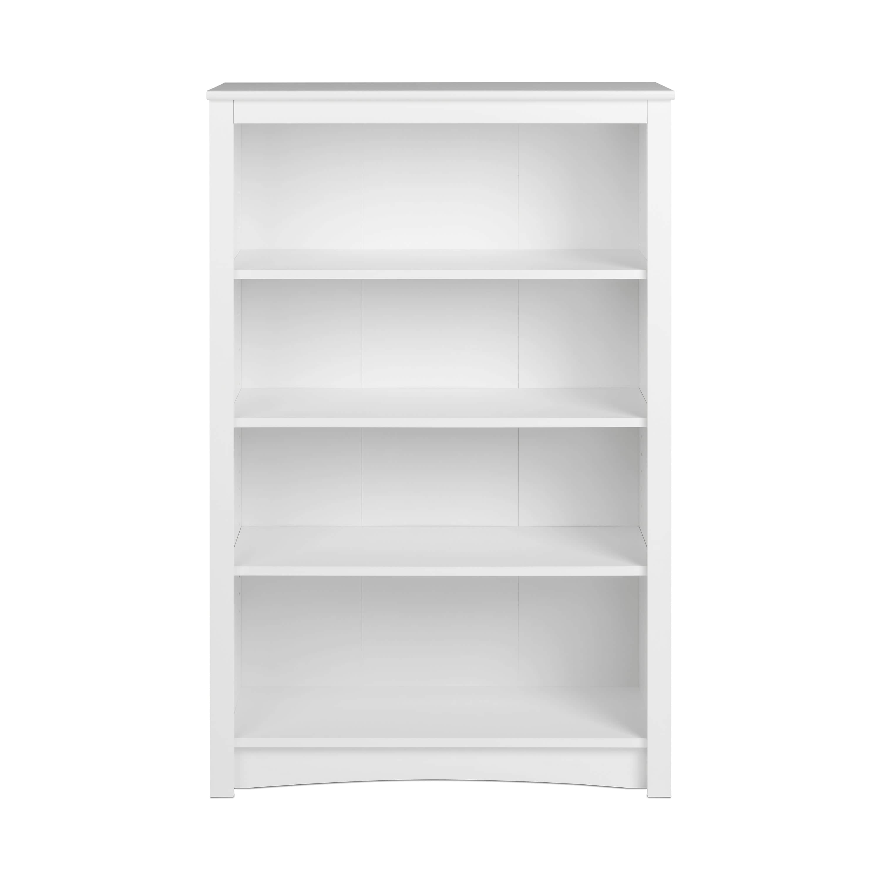 4-Tier Wooden Bookcase - Modern Bookshelf for Home & Office - Available in White & Brown - Perfect for Living Room, Bedroom, or Study Organization