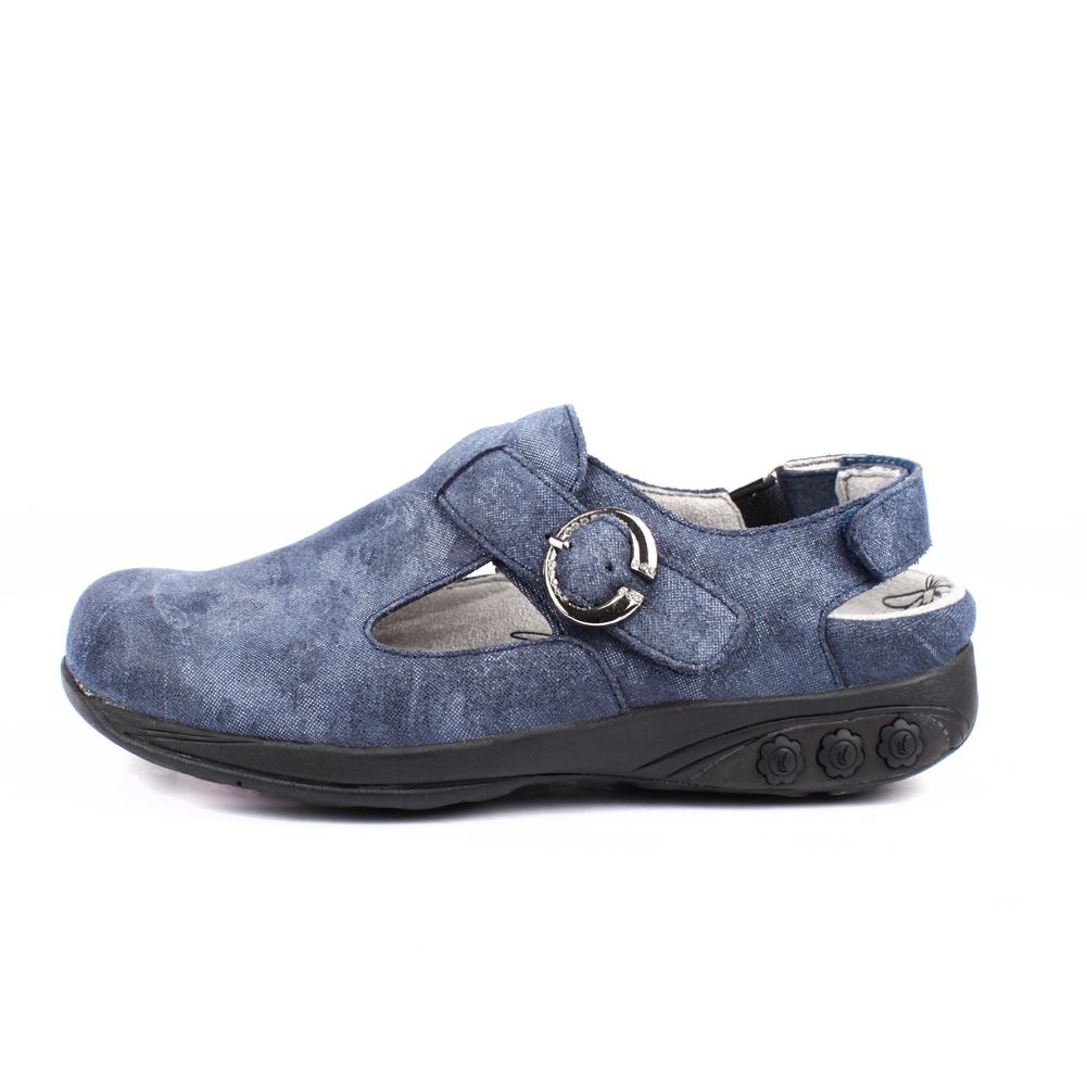 Chloe Women's Adjustable Leather Clog Sandals - Comfortable Slip-On Shoes for Casual Wear & Home Use