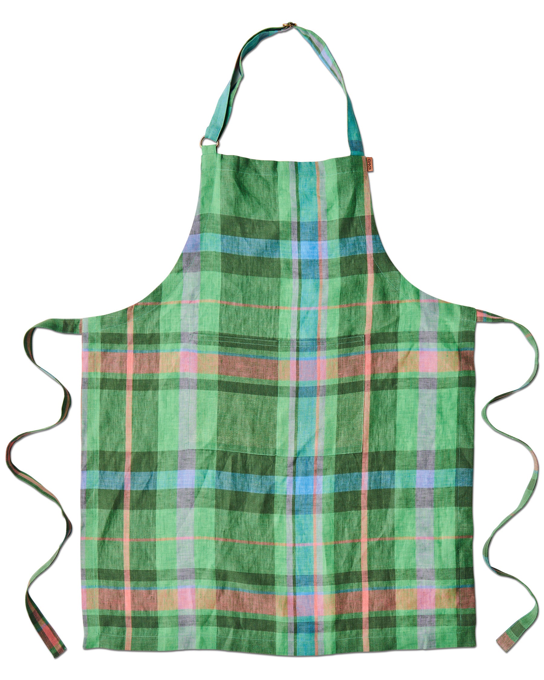 Jewel Of The Nile Tartan Linen Apron - Stylish & Durable Kitchen Apron for Cooking, Baking & Grilling - Perfect Gift for Chefs & Home Cooks