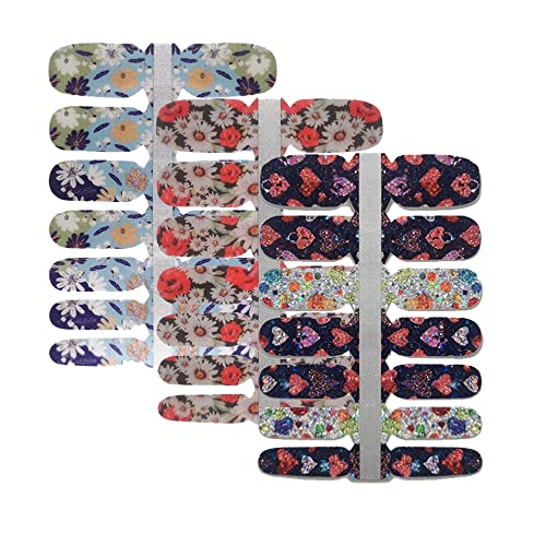 BornBeauty Nail Wraps - Real Nail Polish Stickers with Shiny Glitter Designs | Nail Art Decoration Kit for Women | Perfect for Parties, Weddings & Everyday Wear (#1)