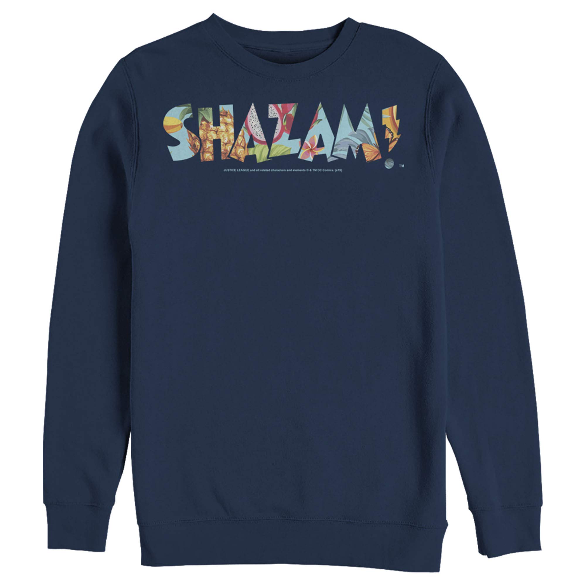 Men's Justice League Shazam Dragon Fruit Logo Sweatshirt - Superhero Graphic Hoodie for Fans, Casual Wear & Cosplay
