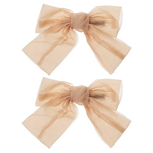 Beaupretty 2-Pack Hair Bows Clips - Elegant Bowknot Hair Pins for Women & Girls - Perfect Hair Accessories for Parties, Weddings & Daily Wear