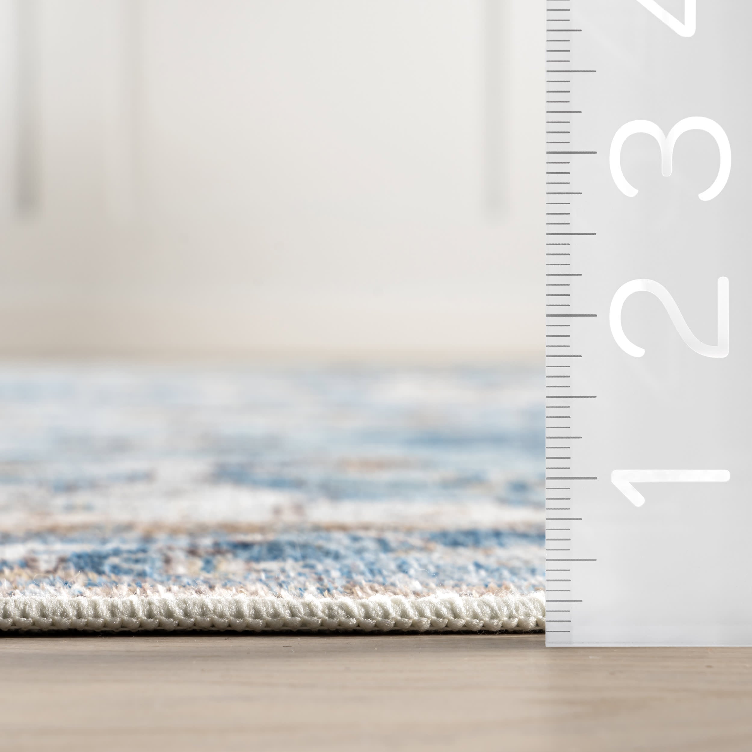 Amaryllis Medallion Washable Rug - Dark Blue Floral Design | Non-Slip, Machine Washable Area Rug for Living Room, Bedroom & Dining Room