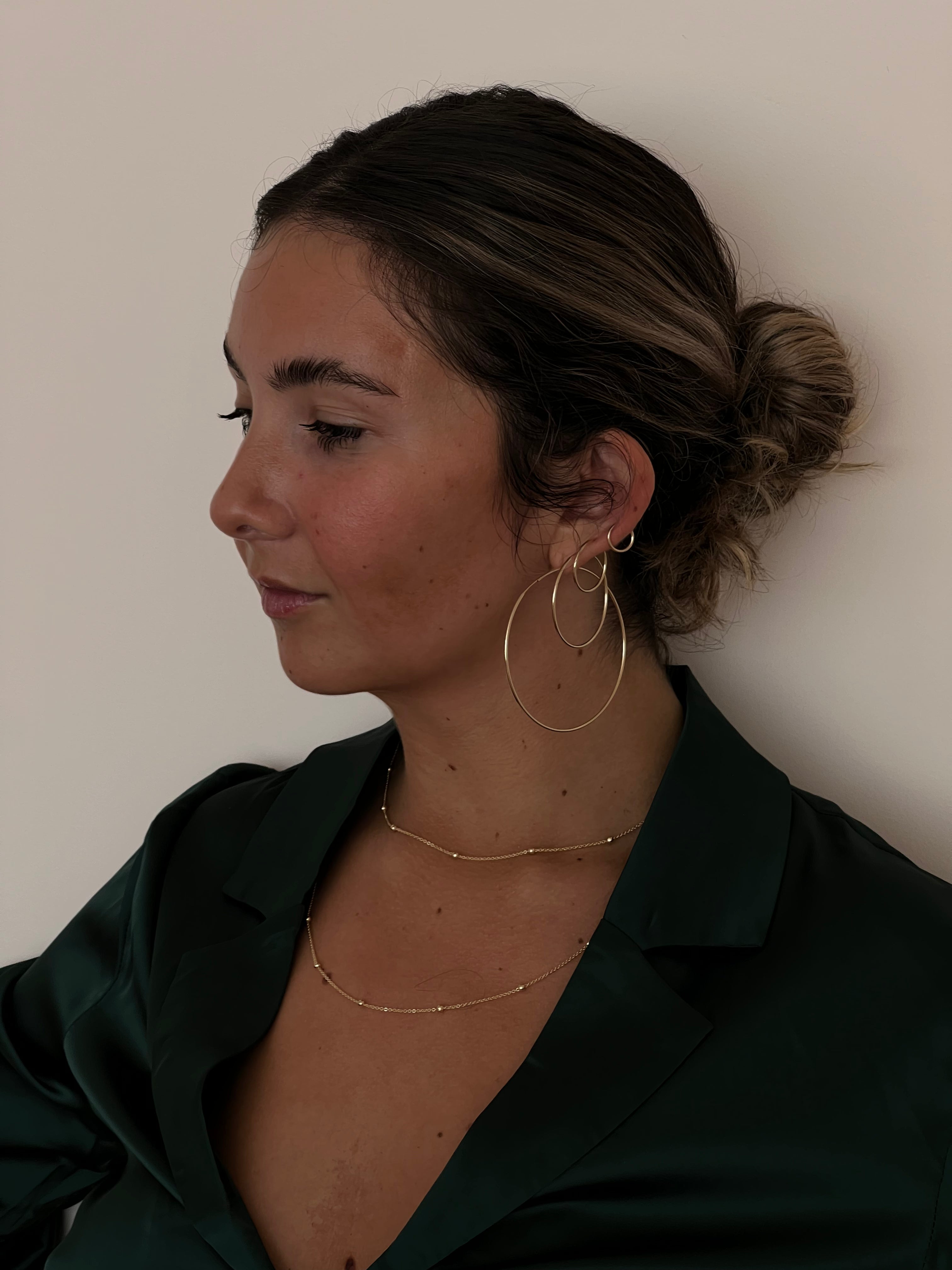 Large Gold Seamless Hoop Earrings for Women - Trendy Statement Jewelry for Party, Wedding & Everyday Wear